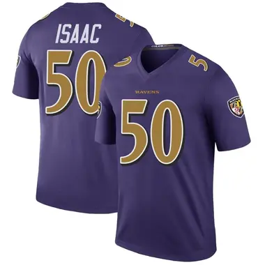 Men's Adisa Isaac Baltimore Ravens Color Rush Jersey - Legend Purple Big & Tall