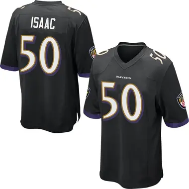 Men's Adisa Isaac Baltimore Ravens Jersey - Game Black