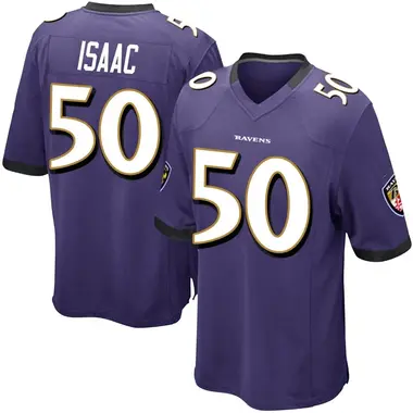 Men's Adisa Isaac Baltimore Ravens Team Color Jersey - Game Purple