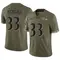 Men's Anthony Kendall Baltimore Ravens 2022 Salute To Service Jersey - Limited Olive