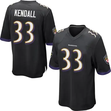 Men's Anthony Kendall Baltimore Ravens Jersey - Game Black