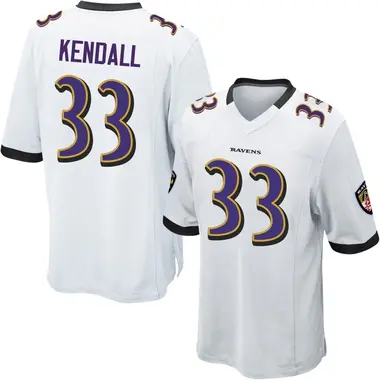 Men's Anthony Kendall Baltimore Ravens Jersey - Game White