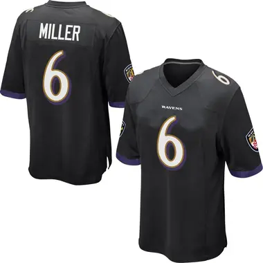 Men's Anthony Miller Baltimore Ravens Jersey - Game Black