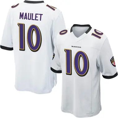 Men's Arthur Maulet Baltimore Ravens Jersey - Game White