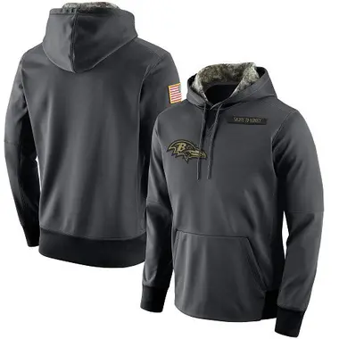 Men's Baltimore Ravens Salute to Service Player Performance Hoodie - Anthracite