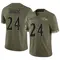 Men's Beau Brade Baltimore Ravens 2022 Salute To Service Jersey - Limited Olive