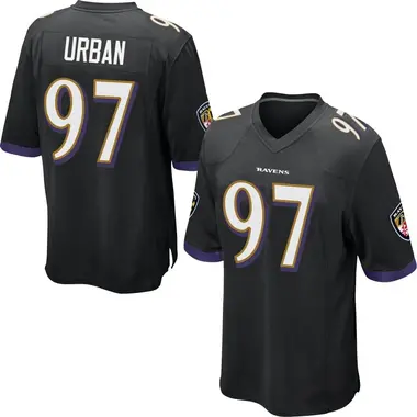 Men's Brent Urban Baltimore Ravens Jersey - Game Black