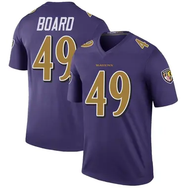 Men's Chris Board Baltimore Ravens Color Rush Jersey - Legend Purple Big & Tall