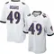 Men's Chris Board Baltimore Ravens Jersey - Game White