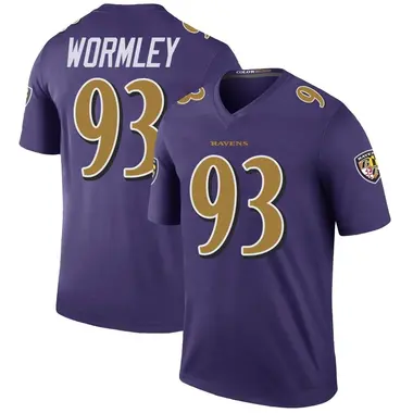 Men's Chris Wormley Baltimore Ravens Color Rush Jersey - Legend Purple Big & Tall