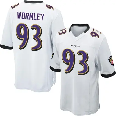 Men's Chris Wormley Baltimore Ravens Jersey - Game White