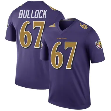 Men's Corey Bullock Baltimore Ravens Color Rush Jersey - Legend Purple Big & Tall