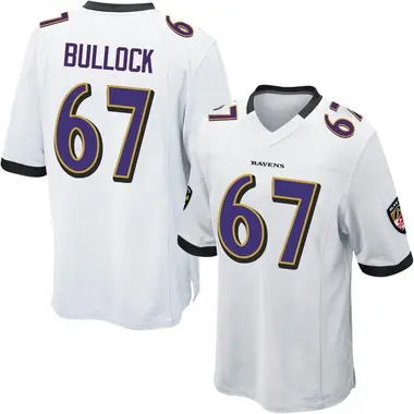 Men's Corey Bullock Baltimore Ravens Jersey - Game White