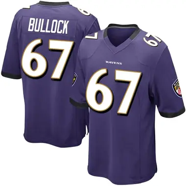 Men's Corey Bullock Baltimore Ravens Team Color Jersey - Game Purple