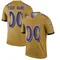 Men's Custom Baltimore Ravens Inverted Jersey - Legend Gold Big & Tall