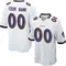 Men's Custom Baltimore Ravens Jersey - Game White