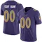 Men's Custom Baltimore Ravens Team Color Vapor Untouchable Jersey - Limited Purple