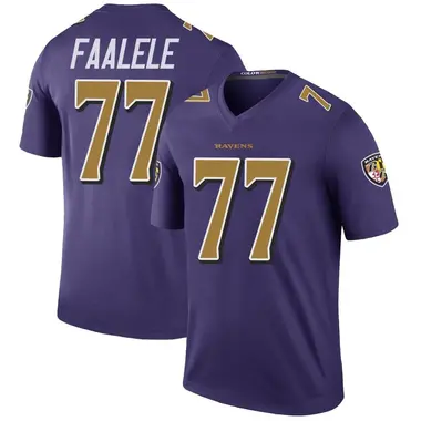 Men's Daniel Faalele Baltimore Ravens Color Rush Jersey - Legend Purple Big & Tall