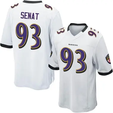 Men's Deadrin Senat Baltimore Ravens Jersey - Game White