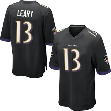 Men's Devin Leary Baltimore Ravens Jersey - Game Black