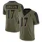 Men's Josh Johnson Baltimore Ravens 2021 Salute To Service Jersey - Limited Olive