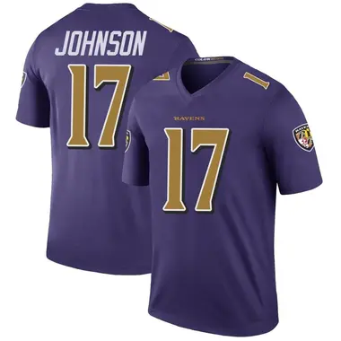 Men's Josh Johnson Baltimore Ravens Color Rush Jersey - Legend Purple Big & Tall