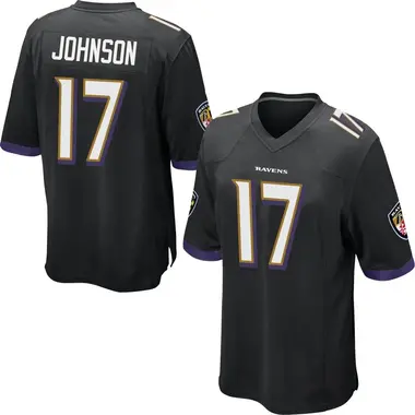 Men's Josh Johnson Baltimore Ravens Jersey - Game Black