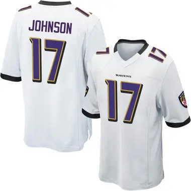 Men's Josh Johnson Baltimore Ravens Jersey - Game White