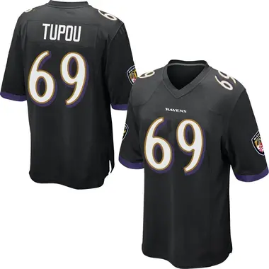 Men's Josh Tupou Baltimore Ravens Jersey - Game Black