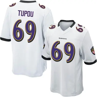 Men's Josh Tupou Baltimore Ravens Jersey - Game White