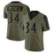 Men's Keaton Mitchell Baltimore Ravens 2021 Salute To Service Jersey - Limited Olive