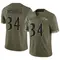 Men's Keaton Mitchell Baltimore Ravens 2022 Salute To Service Jersey - Limited Olive