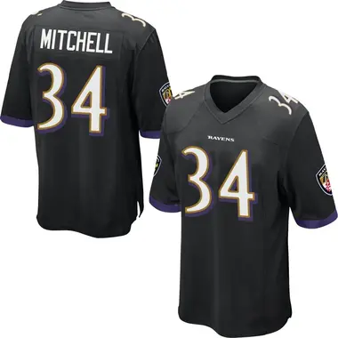 Men's Keaton Mitchell Baltimore Ravens Jersey - Game Black