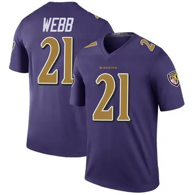 Men's Lardarius Webb Baltimore Ravens Color Rush Jersey - Legend Purple Big & Tall