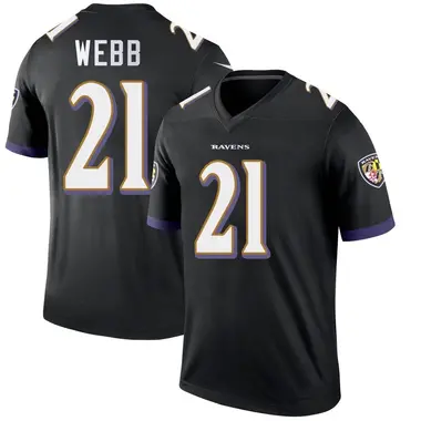 Men's Lardarius Webb Baltimore Ravens Jersey - Legend Black Big & Tall