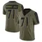 Men's Malaesala Aumavae-Laulu Baltimore Ravens 2021 Salute To Service Jersey - Limited Olive