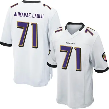 Men's Malaesala Aumavae-Laulu Baltimore Ravens Jersey - Game White