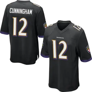 Men's Malik Cunningham Baltimore Ravens Jersey - Game Black