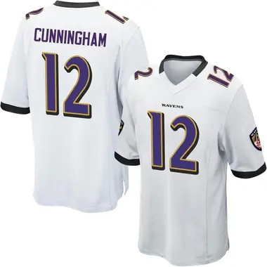 Men's Malik Cunningham Baltimore Ravens Jersey - Game White