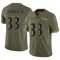 Men's Melvin Gordon III Baltimore Ravens 2022 Salute To Service Jersey - Limited Olive