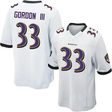 Men's Melvin Gordon III Baltimore Ravens Jersey - Game White