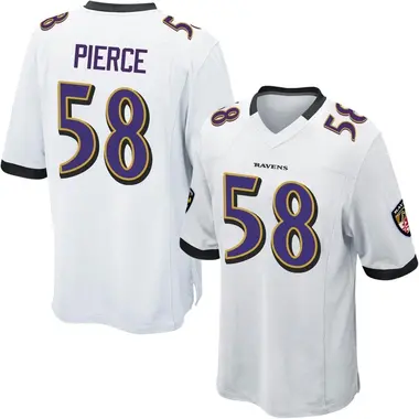 Men's Michael Pierce Baltimore Ravens Jersey - Game White