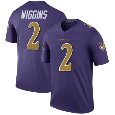 Men's Nate Wiggins Baltimore Ravens Color Rush Jersey - Legend Purple Big & Tall