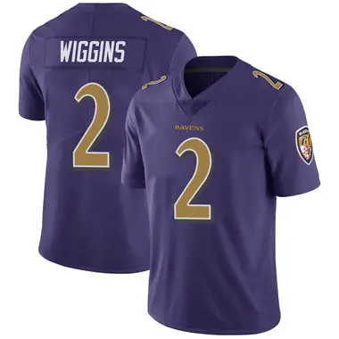 Men's Nate Wiggins Baltimore Ravens Color Rush Vapor Untouchable Jersey - Limited Purple