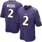 Men's Nate Wiggins Baltimore Ravens Team Color Jersey - Game Purple