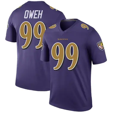 Men's Odafe Oweh Baltimore Ravens Color Rush Jersey - Legend Purple Big & Tall