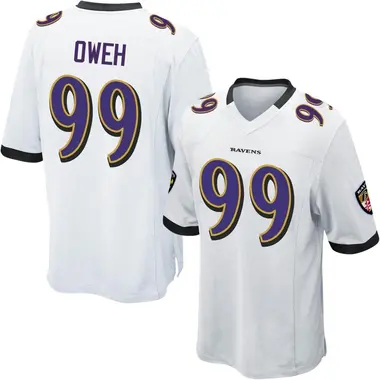 Men's Odafe Oweh Baltimore Ravens Jersey - Game White