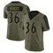 Men's Owen Wright Baltimore Ravens 2021 Salute To Service Jersey - Limited Olive