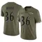 Men's Owen Wright Baltimore Ravens 2022 Salute To Service Jersey - Limited Olive