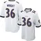 Men's Owen Wright Baltimore Ravens Jersey - Game White